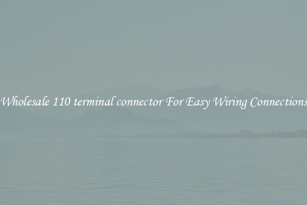 Wholesale 110 terminal connector For Easy Wiring Connections