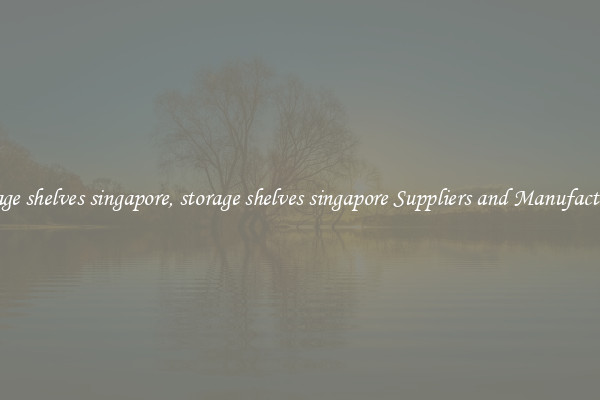 storage shelves singapore, storage shelves singapore Suppliers and Manufacturers