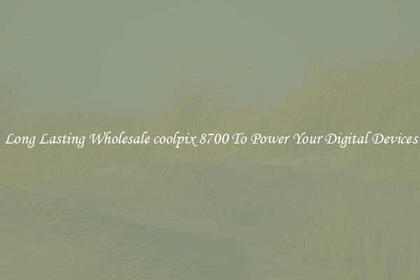 Long Lasting Wholesale coolpix 8700 To Power Your Digital Devices