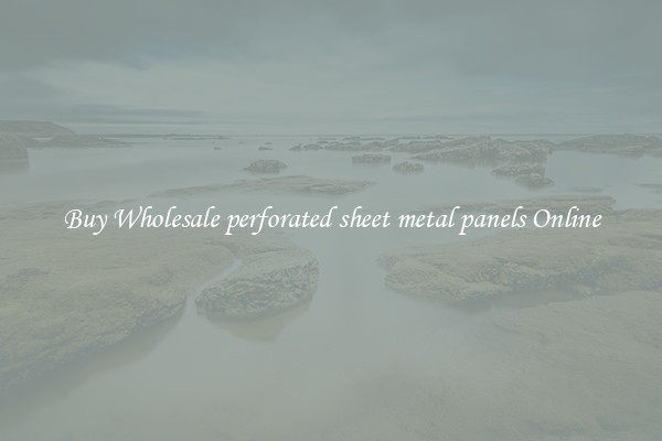 Buy Wholesale perforated sheet metal panels Online