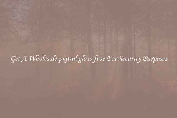 Get A Wholesale pigtail glass fuse For Security Purposes