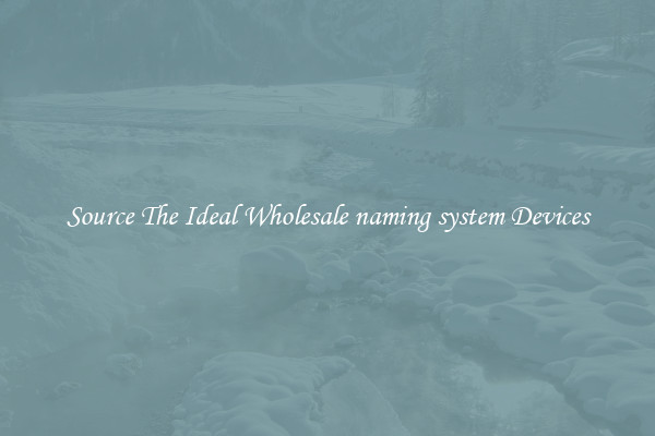 Source The Ideal Wholesale naming system Devices