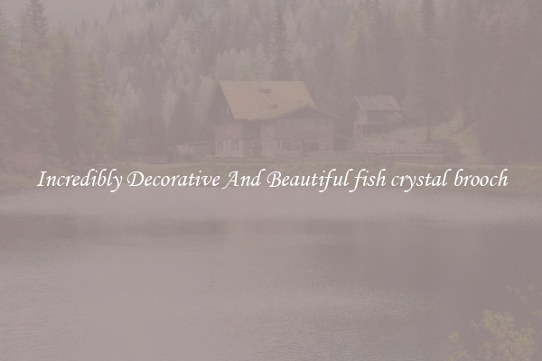 Incredibly Decorative And Beautiful fish crystal brooch