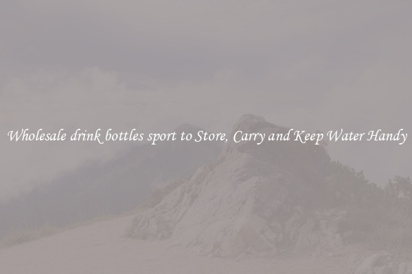 Wholesale drink bottles sport to Store, Carry and Keep Water Handy