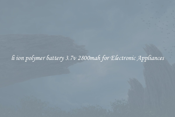 li ion polymer battery 3.7v 2800mah for Electronic Appliances