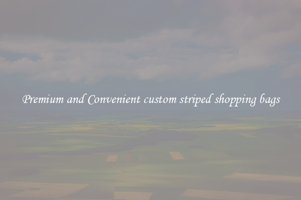 Premium and Convenient custom striped shopping bags