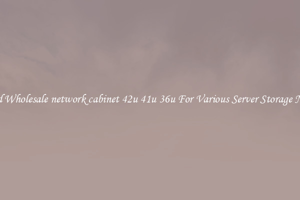 Solid Wholesale network cabinet 42u 41u 36u For Various Server Storage Needs