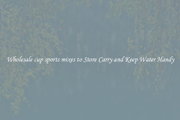 Wholesale cup sports mixes to Store Carry and Keep Water Handy