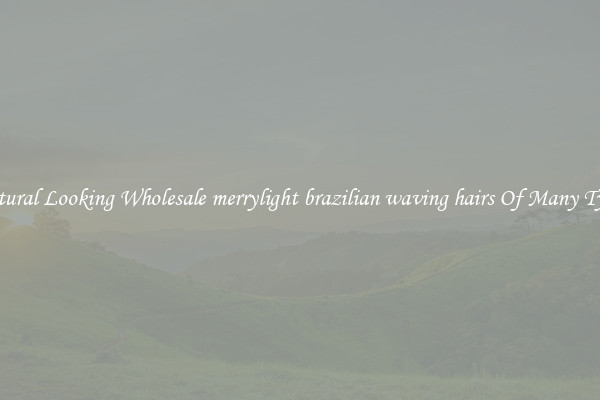 Natural Looking Wholesale merrylight brazilian waving hairs Of Many Types