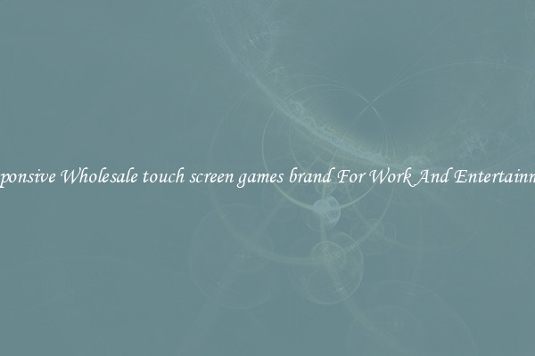 Responsive Wholesale touch screen games brand For Work And Entertainment