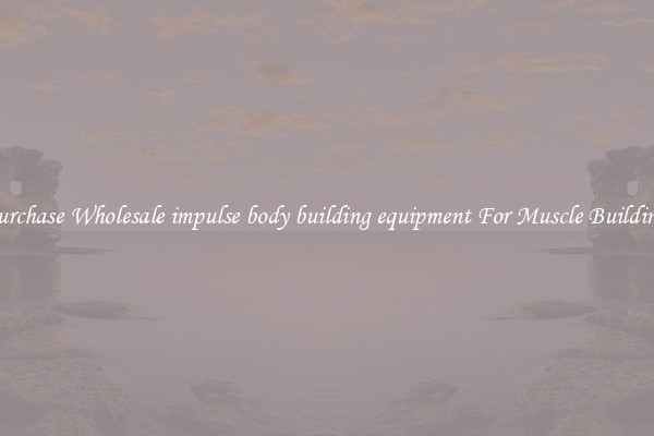 Purchase Wholesale impulse body building equipment For Muscle Building.