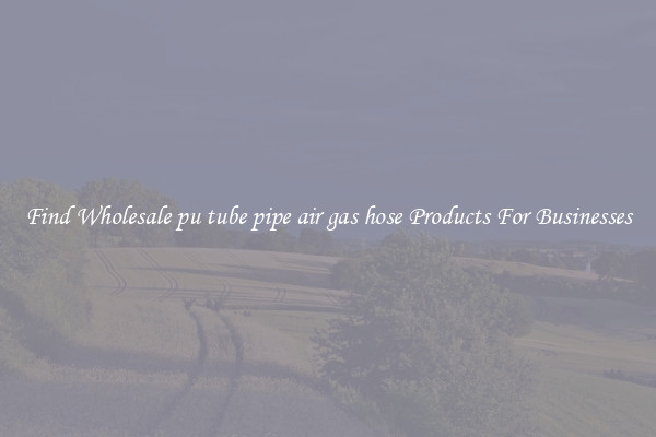 Find Wholesale pu tube pipe air gas hose Products For Businesses