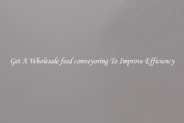Get A Wholesale feed conveyoring To Improve Efficiency